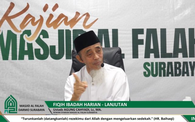 Ustadz Agung Cahyadi, Lc, MA dalam Kajian Maghrib di Masjid Al Falah