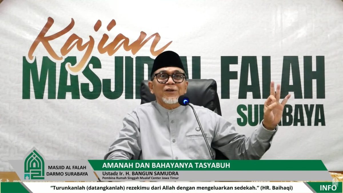 Kajian Maghrib oleh Ustadz Ir. H. Bangun Samudra di Masjid Al Falah Surabaya